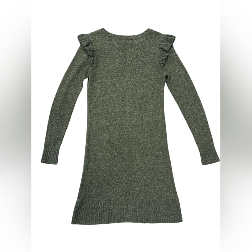 Club Monaco Dress EUC Long Sleeve Knit Silk/Wool Green Midi Size Medium - Picture 5 of 12